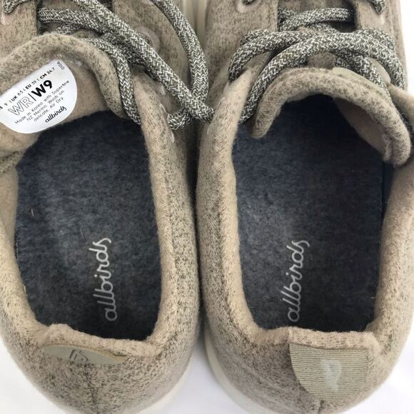 Allbirds Olive Green Wool Runner Lace Up Athletic Athleisure Women’s Sneakers - Picture 10 of 13